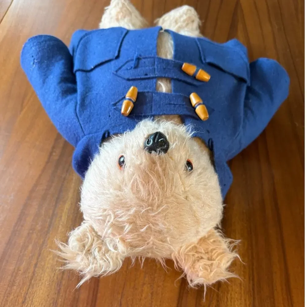 Vintage 1972 Original Paddington Bear Blue Coat Made In England Gabrielle
